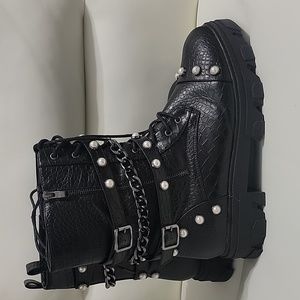 Pearl and Chain Boots